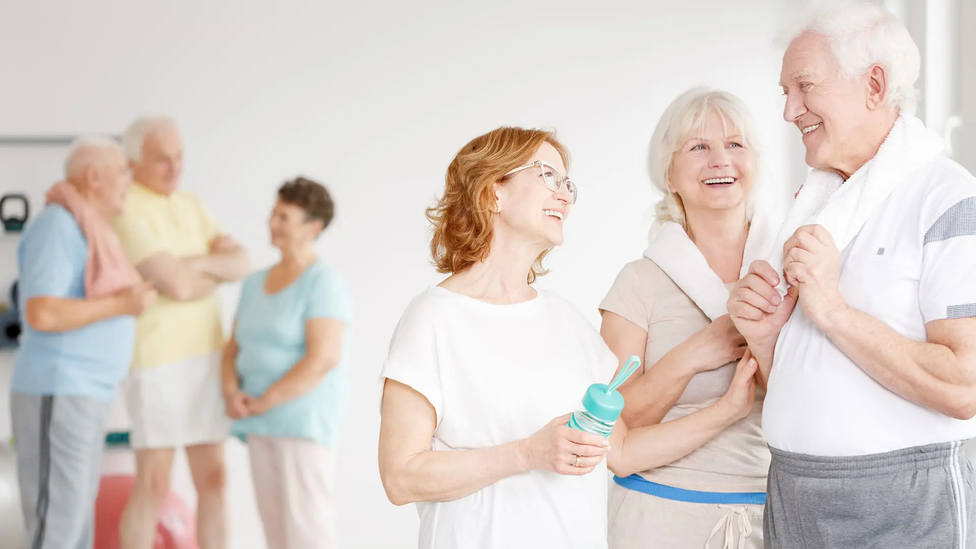 seniors after exercise class